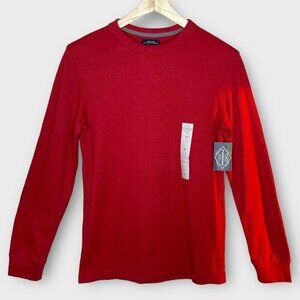 🍂🍁 NWT St John's Bay Weaved Red Long Sleeve T-shirt Size M